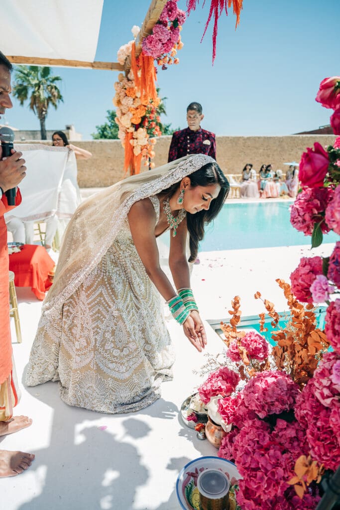Indian bride under mandap Sicily