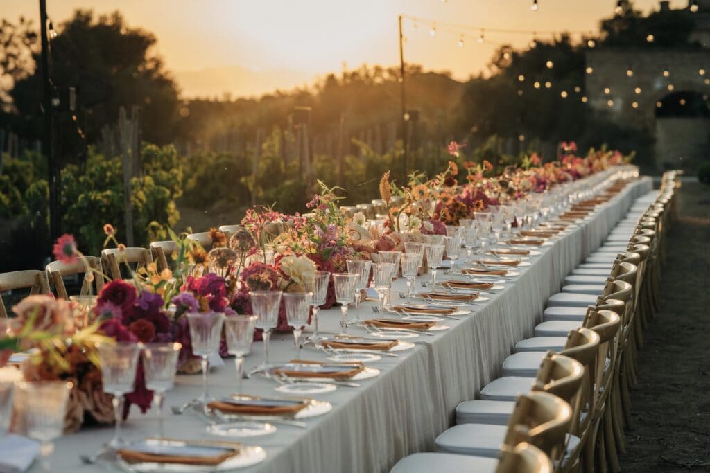 Long wedding table Sicily