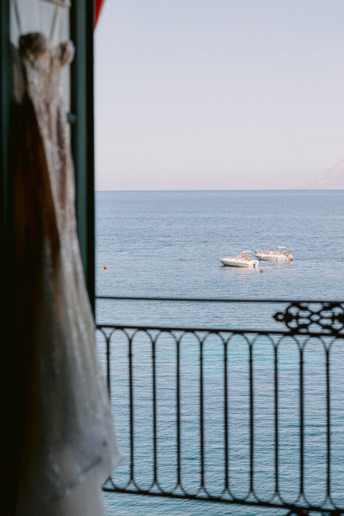 Wedding Dress at Tonnara di Scopello